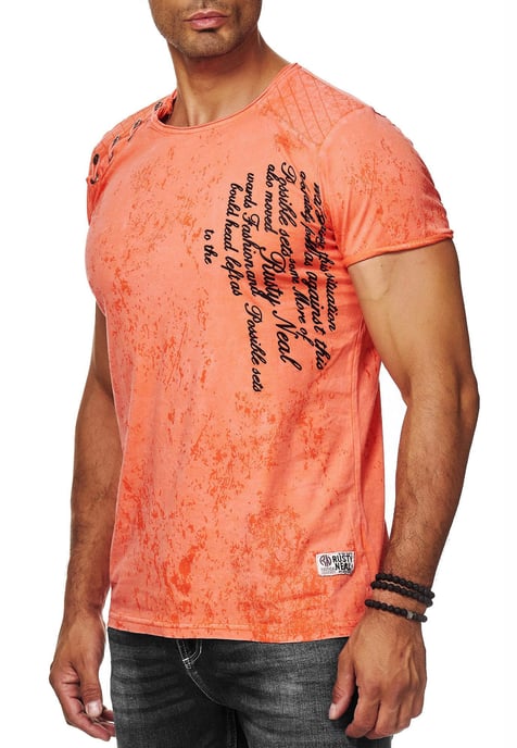 T-shirt met prints, gewassen met zuur - Image 4