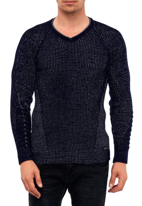 Chunky Slim Fit V-Hals Trui - Image 3