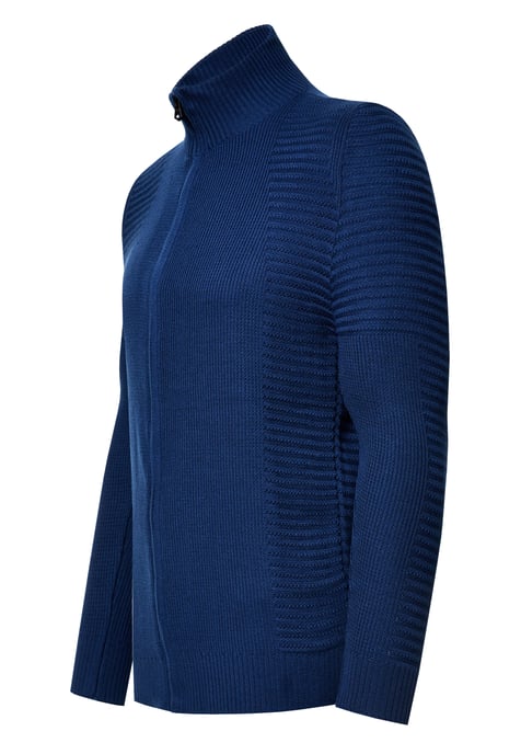 Fijne gebreide jas in biker-stijl met slim fit pasvorm - Image 2
