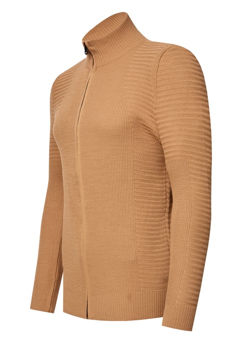 Fijne gebreide jas in biker-stijl met slim fit pasvorm - Image 2