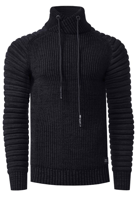 Biker Chunky trui met hoge kraag - Image 1