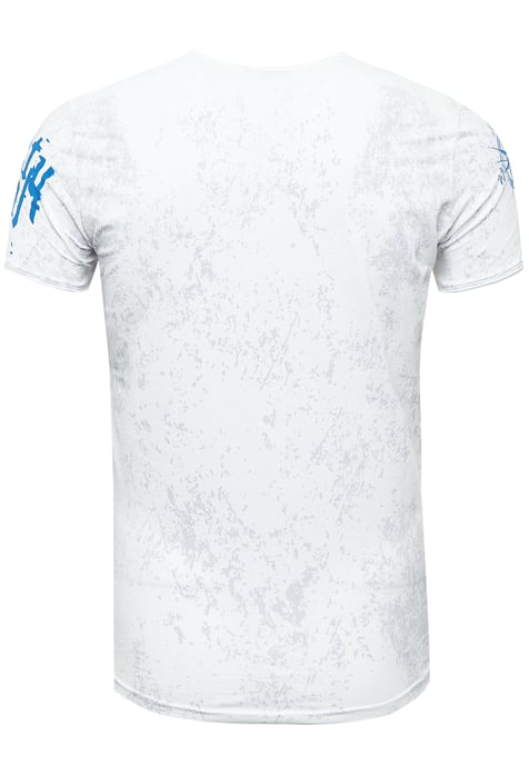 T-shirt met ronde hals en knoopsluiting aan de zijkant - Image 2