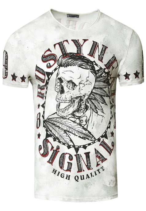 T-shirt met een was met schedelprint - Image 1
