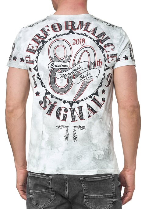 T-shirt met een was met schedelprint - Image 4