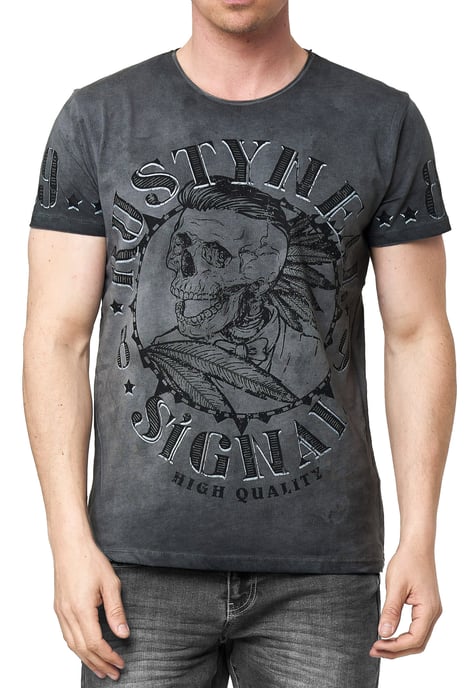 T-shirt met een was met schedelprint - Image 3