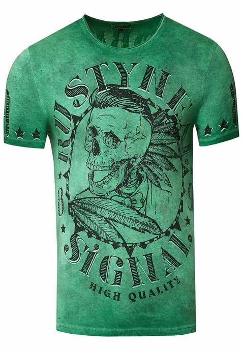 T-shirt met een was met schedelprint - Image 1