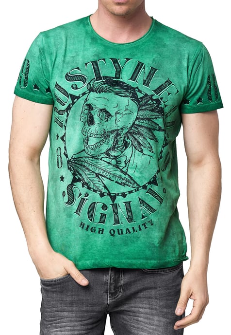 T-shirt met een was met schedelprint - Image 3