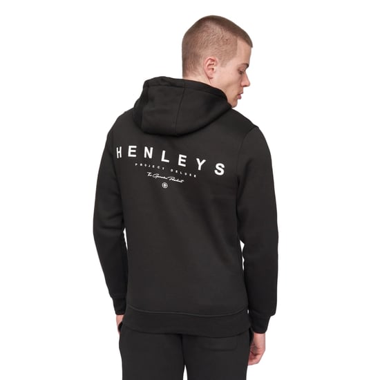 Henleys Heren Metafone Hoodie (Zwart) - Image 2