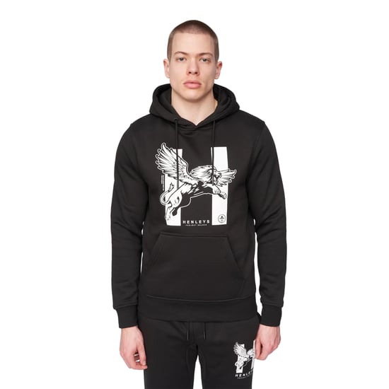 Henleys Heren Curveball Hoodie (Zwart) - Image 1