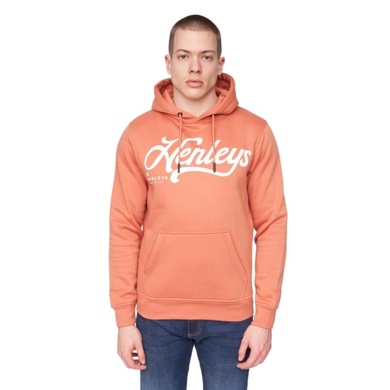 Henleys Heren Scripthen Hoodie (Baksteen Rood) - Image 1