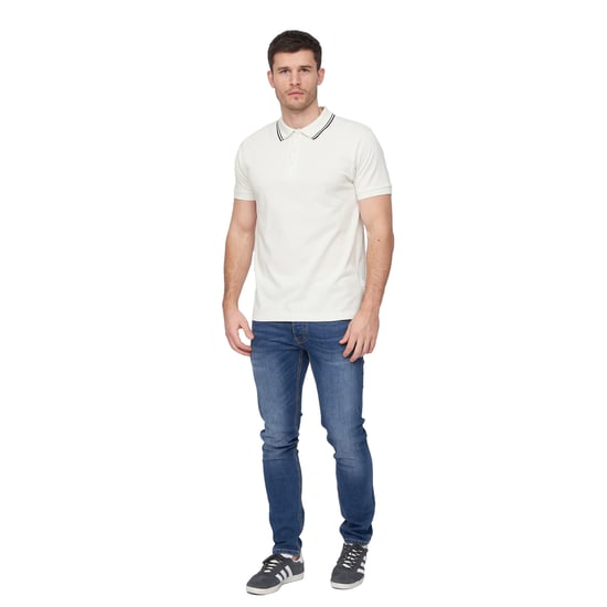 Duck and Cover Heren Samtrase Polo Shirt (Gebroken wit) - Image 4