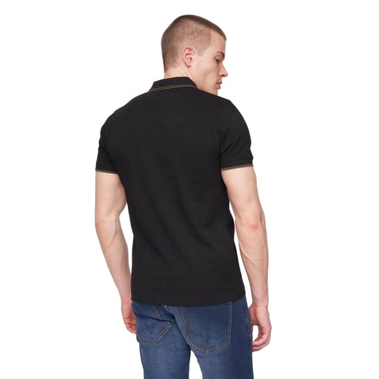 Henleys Heren Henflare Poloshirt (Zwart) - Image 2