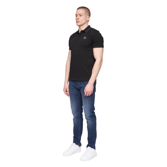 Henleys Heren Henflare Poloshirt (Zwart) - Image 3