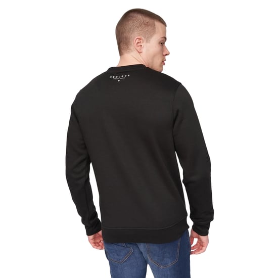 Henleys Heren Scripthen Crew Neck Sweatshirt (Zwart) - Image 2