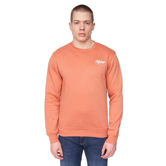 Henleys Heren Scripthen Crew Neck Sweatshirt (Baksteen Rood) - Image 1