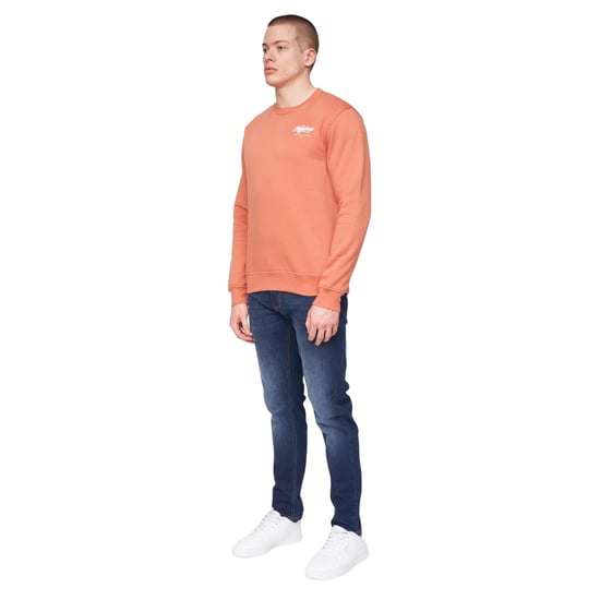 Henleys Heren Scripthen Crew Neck Sweatshirt (Baksteen Rood) - Image 3