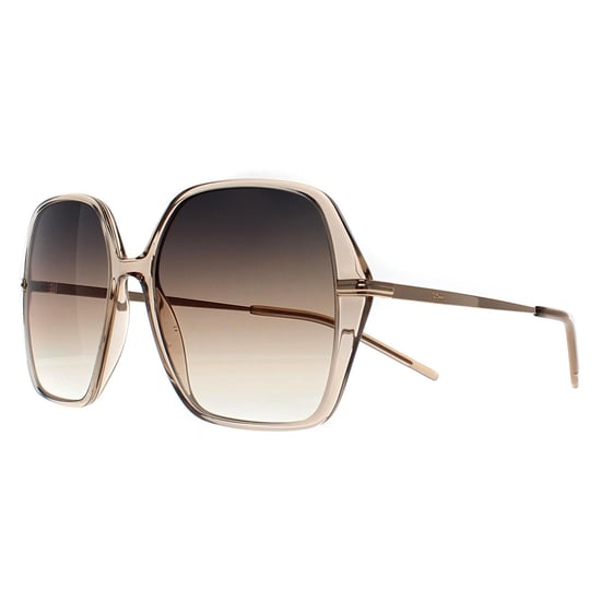 Hugo Boss Square Womens Transparant Beige Goud Grijs Bruin Gradiënt BOSS 1660/S - Image 2
