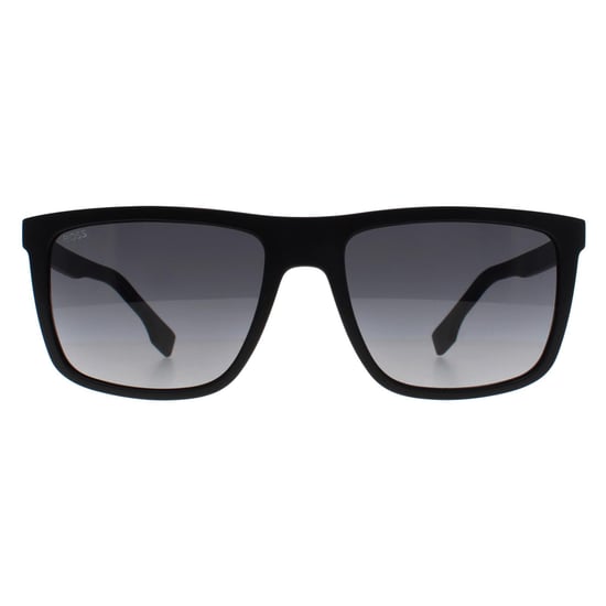 Hugo Boss Rechthoek Heren Mat Zwart Donkergrijs Kleurverloop BOSS 1699/S - Image 1