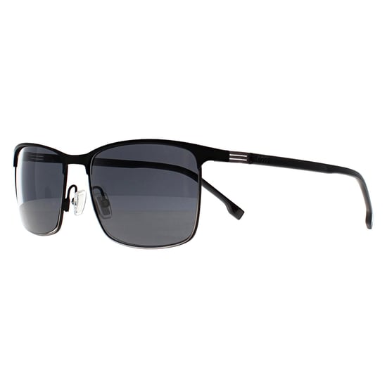 Hugo Boss Rechthoek Heren Mat Zwart Ruthenium Grijs BOSS 1635/S - Image 2