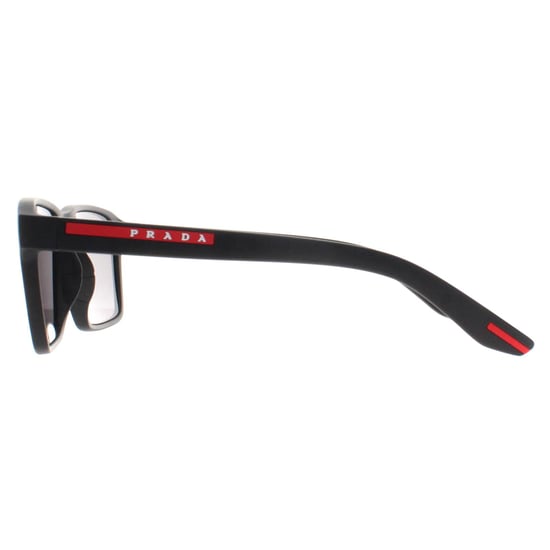 Prada Sport Rechthoek Heren Zwart Rubber Donkergrijs Gepolariseerd PS05YS - Image 3