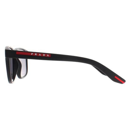 Prada Sport Rechthoek Heren Zwart Rubber Donkergrijs Gepolariseerd PS06YS - Image 3