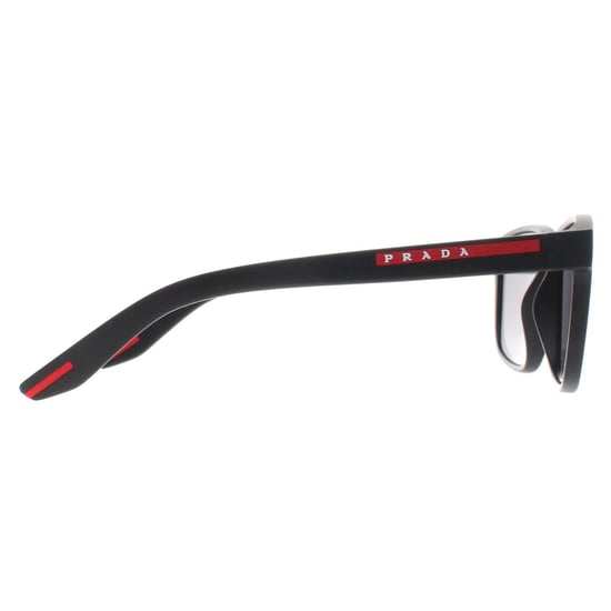 Prada Sport Rechthoek Heren Zwart Rubber Donkergrijs Gepolariseerd PS06YS - Image 4