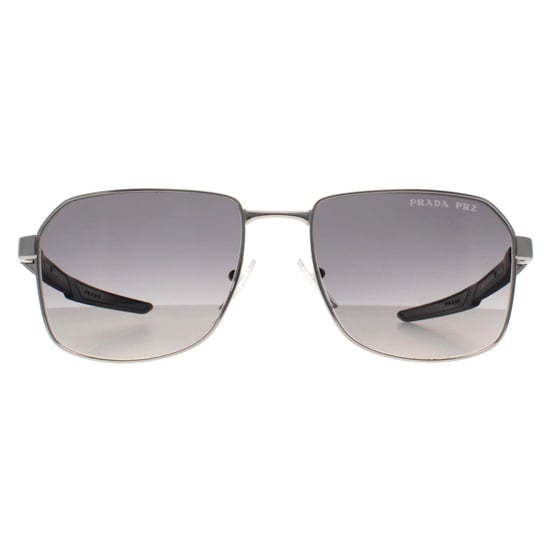 Prada Sport Aviator Heren Zilver Grijs Gradiënt Gepolariseerd PS54WS - Image 1