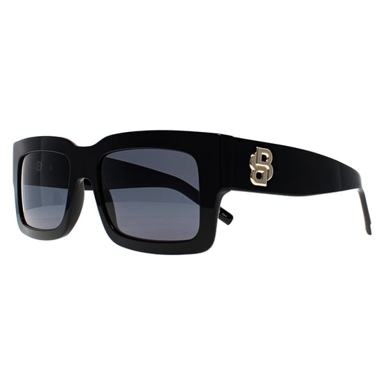 Hugo Boss Rechthoek Dames Zwart Grijs BOSS 1654/S - Image 2