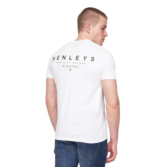 Henleys Heren Metafone Logo T-Shirt (Wit) - Image 2