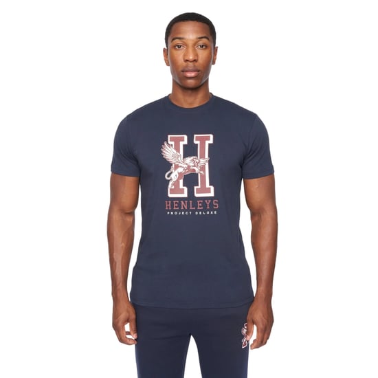 Henleys Heren Belton T-Shirt (Marine) - Image 1