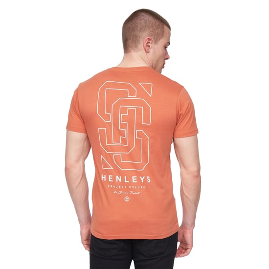 Henleys Heren Ninesix Logo T-Shirt (Baksteen Rood) - Image 2