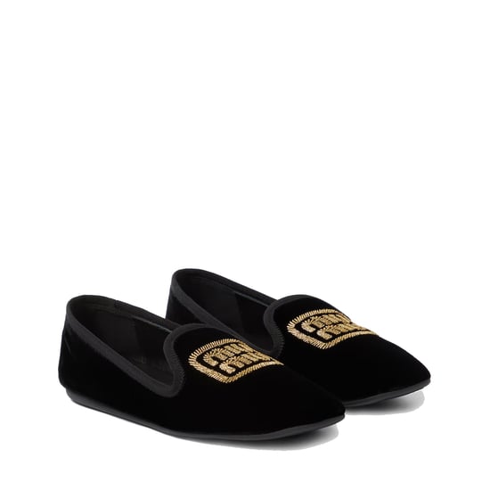 Miu Miu Logo Fluwelen Ballerina's - Image 2