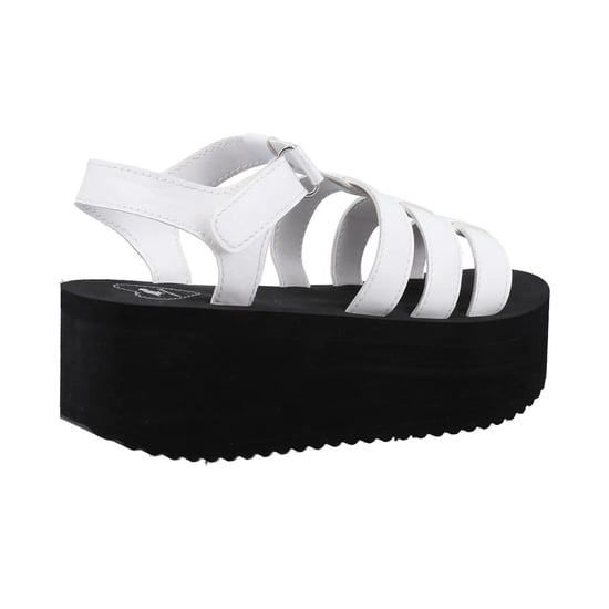 Rocket Dog Dames/Dames Helio Terrence Wedge Sandalen (Wit/zwart) - Image 2