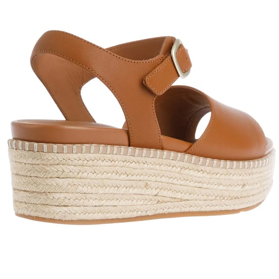 FitFlop Dames/Dames Eloise Leather Backstrap Wedge Espadrilles (Tan) - Image 2