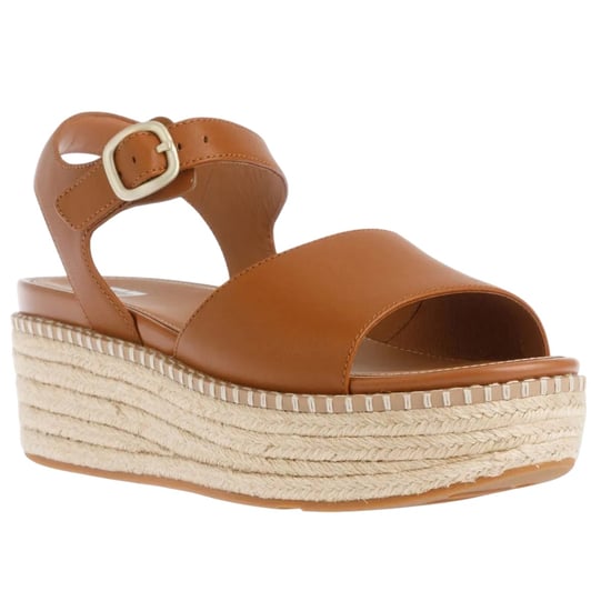FitFlop Dames/Dames Eloise Leather Backstrap Wedge Espadrilles (Tan) - Image 3