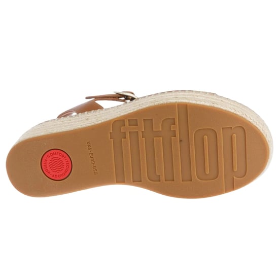 FitFlop Dames/Dames Eloise Leather Backstrap Wedge Espadrilles (Tan) - Image 4