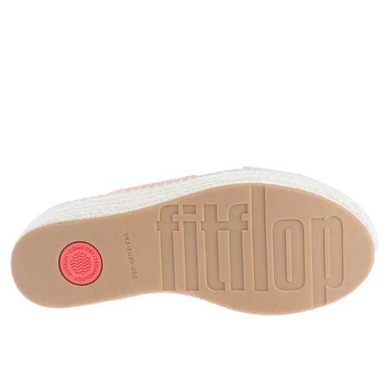 FitFlop Dames/Dames Eloise Espadrille Kruisschoenen Leren Sleehak Sandalen (Koraal) - Image 3