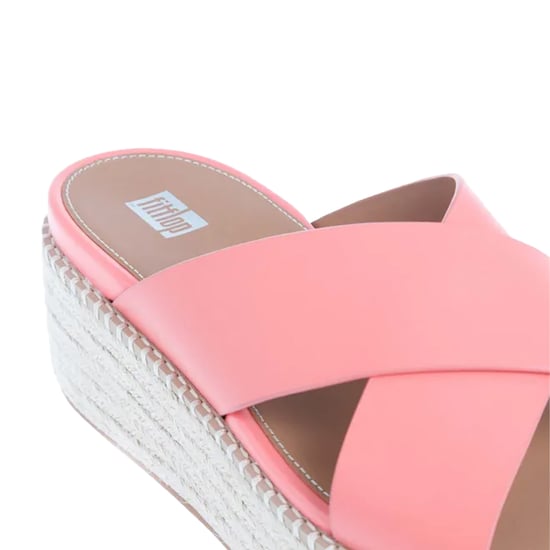 FitFlop Dames/Dames Eloise Espadrille Kruisschoenen Leren Sleehak Sandalen (Koraal) - Image 4