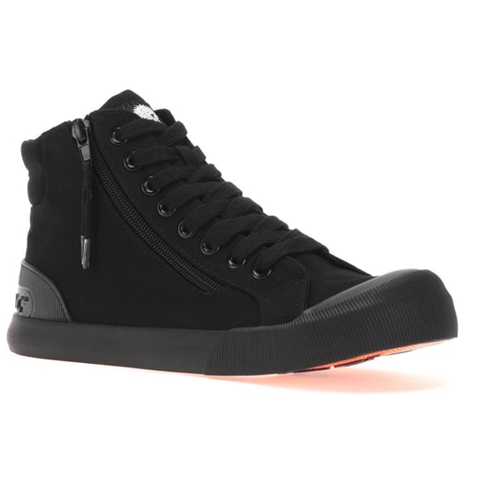 Rocket Dog Dames/dames Jazzin Hi 12A Katoenen Canvas Schoenen (Zwart) - Image 1