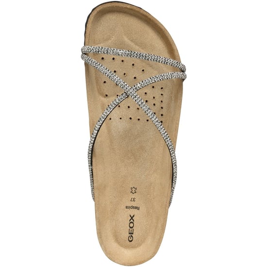 Geox D BRIONIA R Polyester Dames Zwart/Zilver Sandalen - Image 4