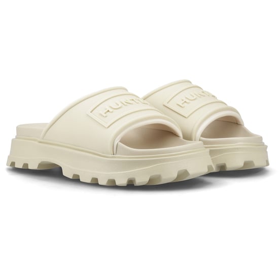 Hunter Moulded Stacked Slider Polyester Dames Grind Slippers - Image 1