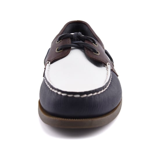 Sperry Authentic Original 2 Eye Leren Heren Bootschoenen In Marineblauw/Wit/Bruin - Image 2