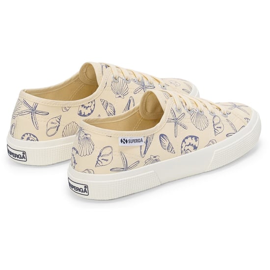 Superga 3750 Seashells Print Katoenen Dames Beige Sneakers - Image 2