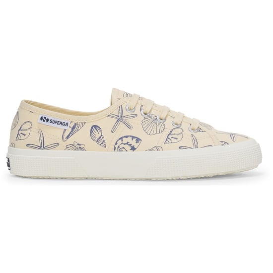 Superga 3750 Seashells Print Katoenen Dames Beige Sneakers - Image 5