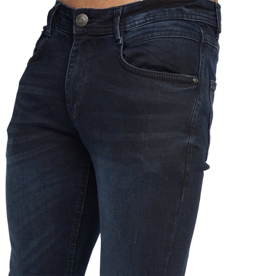 Duck and Cover Heren Maylead Slim Jeans (Blauw Zwart) - Image 4