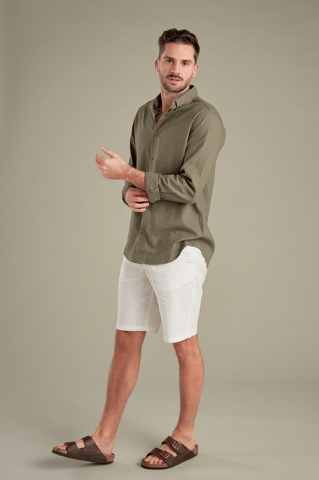 Linnen shorts - Wit - Image 2