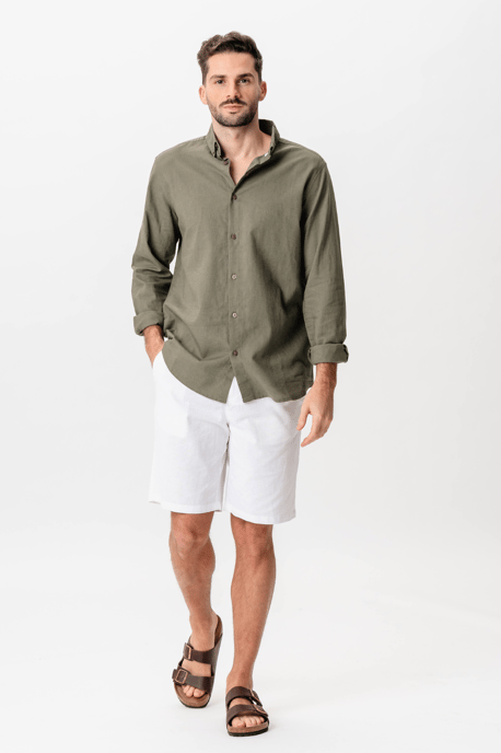 Linnen shorts - Wit - Image 3