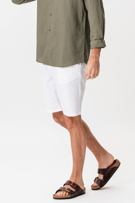 Linnen shorts - Wit - Image 4