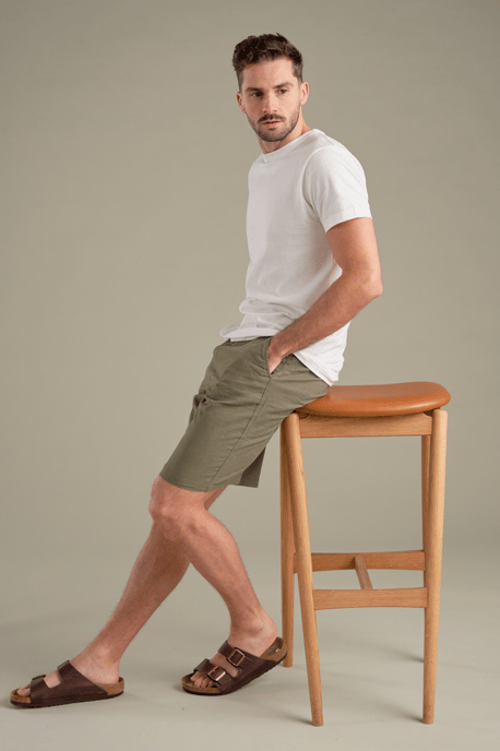 Linnen shorts - Leger - Image 2