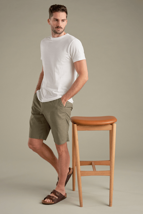 Linnen shorts - Leger - Image 3